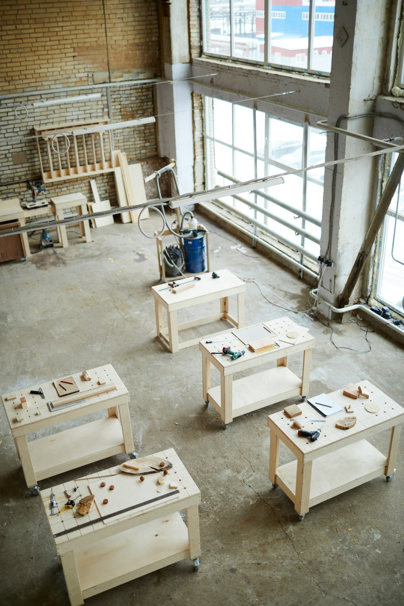 Nobody in spacious carpentry